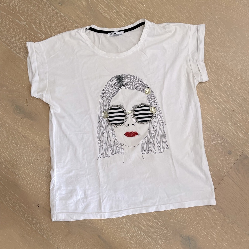 Beaded Graphic Tee